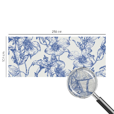 3D fototapet med motiv af blomstergrene