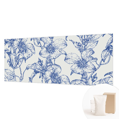 3D fototapet med motiv af blomstergrene