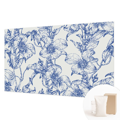 3D fototapet med motiv af blomstergrene