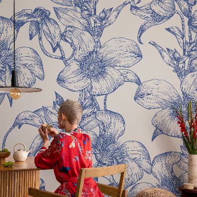 3D fototapet Blomstergrene