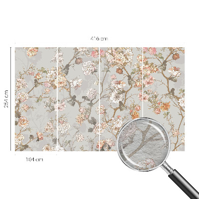 Non-woven fototapet med et romantisk mønster