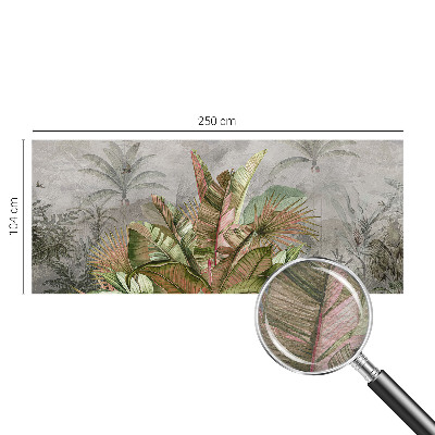Fotovæg soveværelse med eksotisk junglemotiv