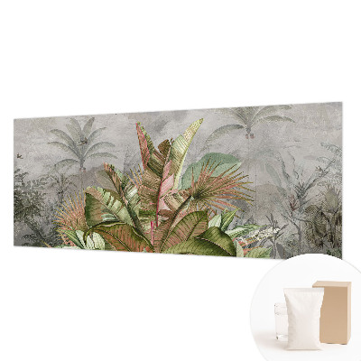 Fotovæg soveværelse med eksotisk junglemotiv