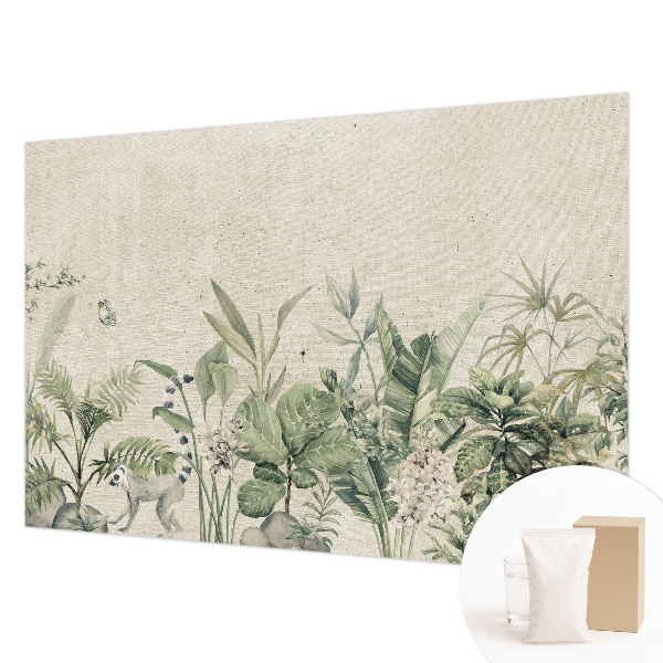 Modern fototapet med motiv af en tropisk jungle