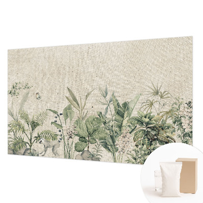 Modern fototapet med motiv af en tropisk jungle