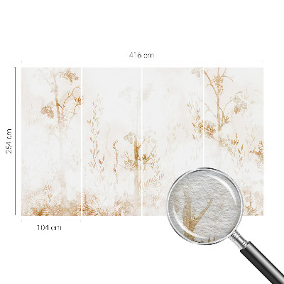 3D fototapet med botanisk motiv i elegant design