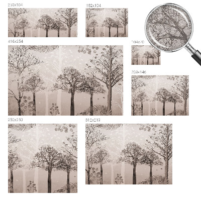 Non-woven fototapet med motiv af sarte træer
