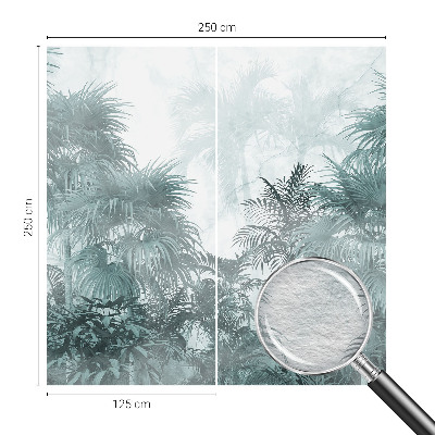 Fototapet stue Eksotisk grøn