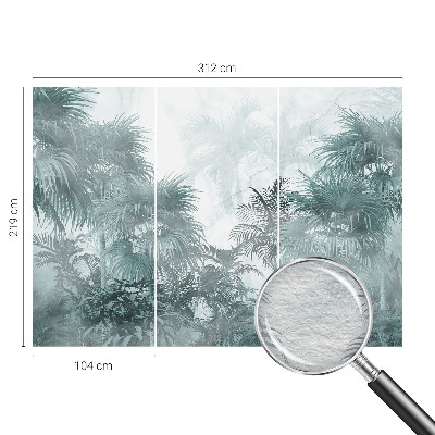 Fototapet stue Eksotisk grøn