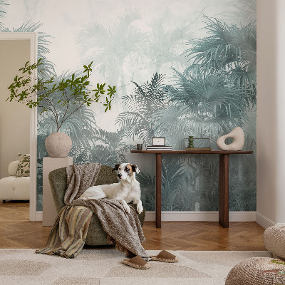 Fototapet stue Eksotisk grøn