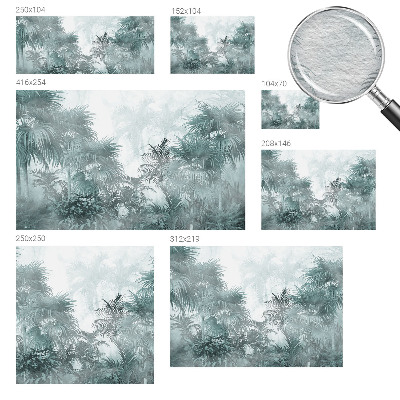 Fototapet stue Eksotisk grøn