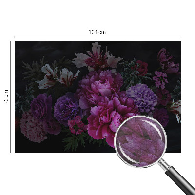 Fotovæg soveværelse Blomsteragtig elegance