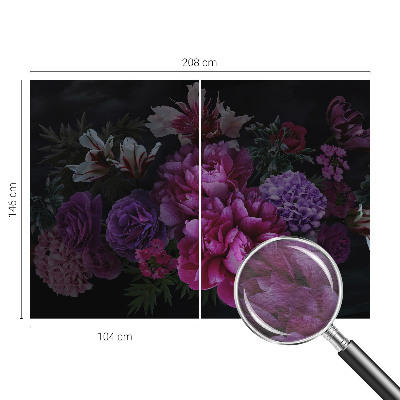 Fotovæg soveværelse Blomsteragtig elegance