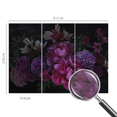 Fotovæg soveværelse Blomsteragtig elegance