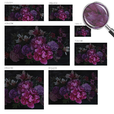 Fotovæg soveværelse Blomsteragtig elegance