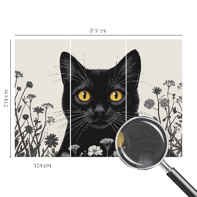 Fotovæg med katteblomster-motiv