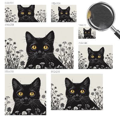 Fotovæg med katteblomster-motiv