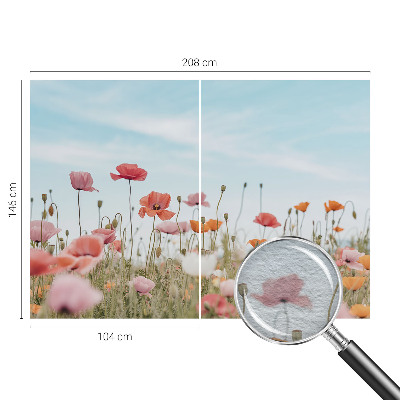 Tapet Valmueblomster