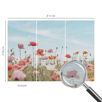 Tapet Valmueblomster