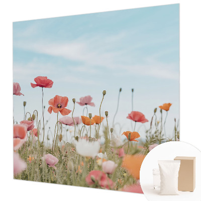 Tapet med valmueblomster