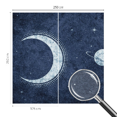 Fototapet stue med stjernemotiv