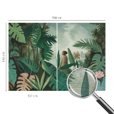 Fototapet børneværelse med eksotisk junglemotiv