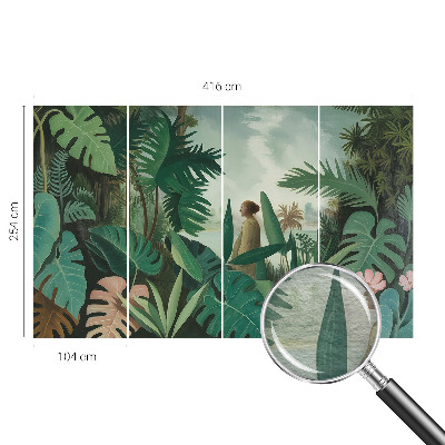Fototapet børneværelse med eksotisk junglemotiv