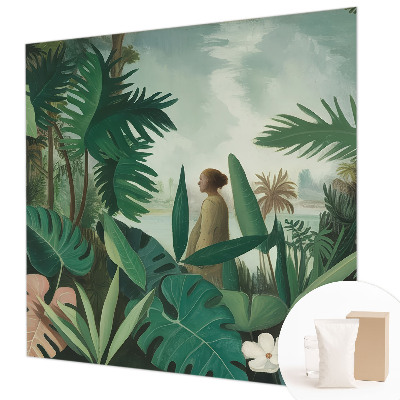 Fototapet børneværelse med eksotisk junglemotiv