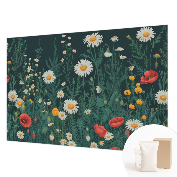Fototapet efter mål med motiv af vilde blomster