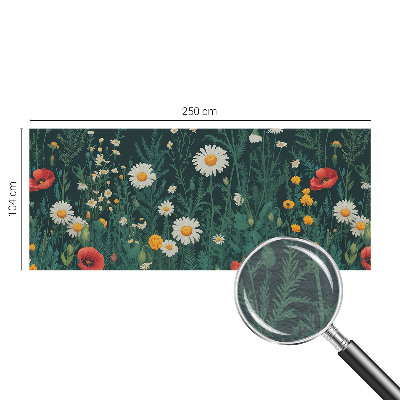 Fototapet efter mål med motiv af vilde blomster