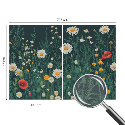 Fototapet efter mål med motiv af vilde blomster