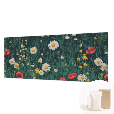 Fototapet efter mål med motiv af vilde blomster