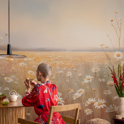 Fototapet på mål med motiv af en blomstereng