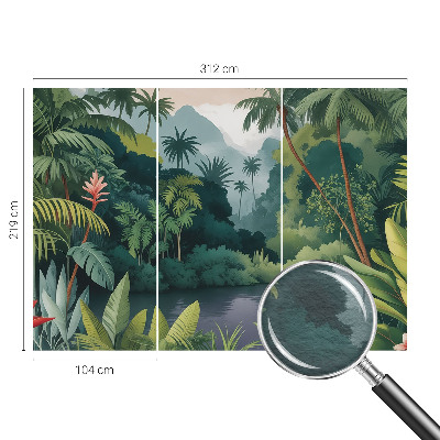 Stor fototapet Eksotisk landskab