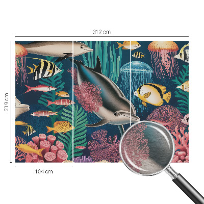 Væg tapet Undervandsfauna