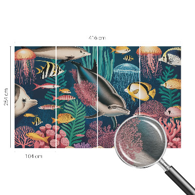 Væg tapet Undervandsfauna