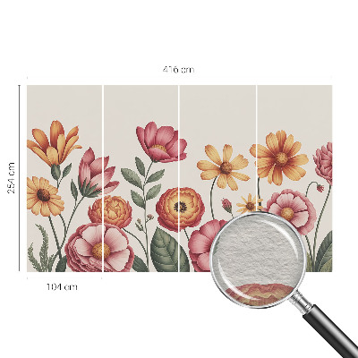 Tapet med blomsterarrangement