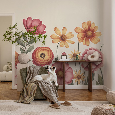 Tapet med blomsterarrangement