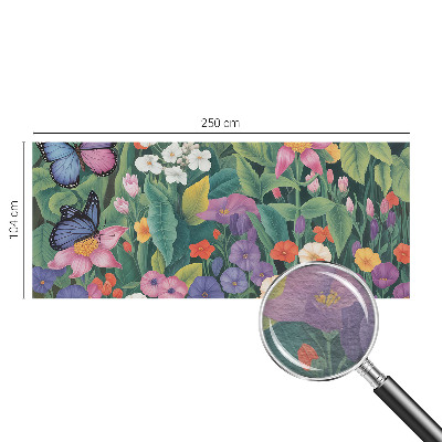 Fototapet børneværelse med en blomstereksplosion i livlige farver