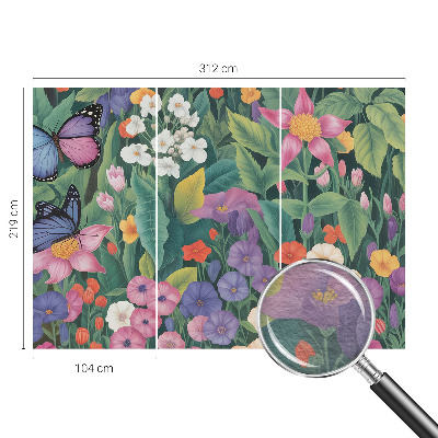 Fototapet børneværelse Blomstereksplosion