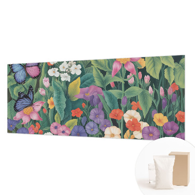 Fototapet børneværelse med en blomstereksplosion i livlige farver