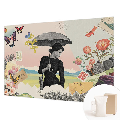 Fotovæg stue Romantisk collage