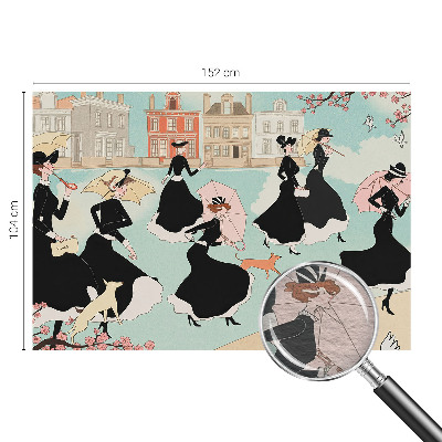 Fotovæg soveværelse Kvinder går