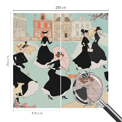 Fotovæg soveværelse Kvinder går