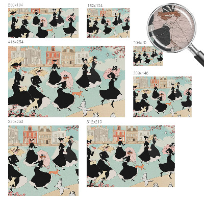 Fotovæg soveværelse Kvinder går