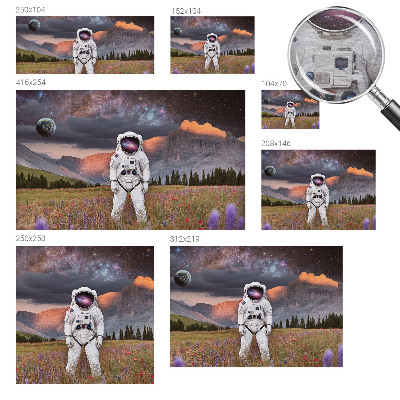 Fototapet på mål med motiv af et kosmisk landskab