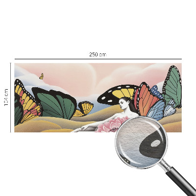 Stor fototapet med motiv af en sommerfugleeng
