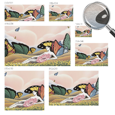 Stor fototapet Sommerfugleeng