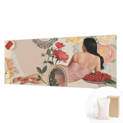 3D fototapet med et blomstret motiv i elegant design