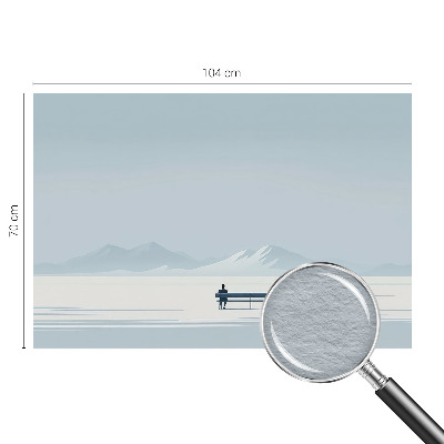 Fototapet stue med et minimalistisk landskab